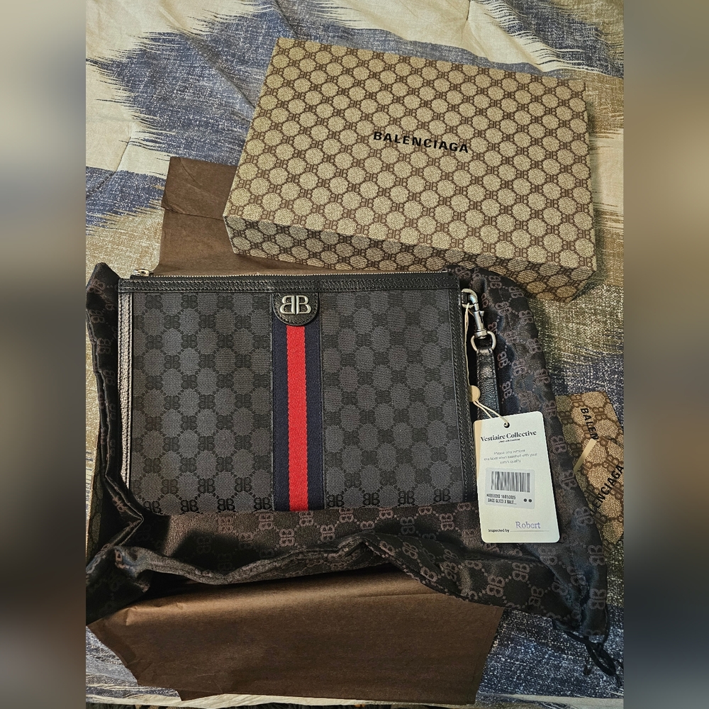 Balenciaga X Gucci collaboration pouch.